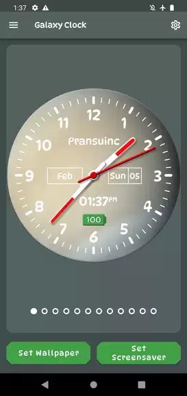 Galaxy Clock Live Wallpapers ကိုဖန်သားပြင်0