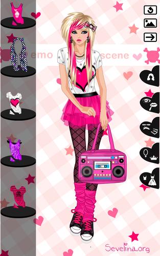 Emo dress up game captura de pantalla 0