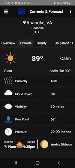 WSLS 10 Roanoke Weather capture d’écran 2