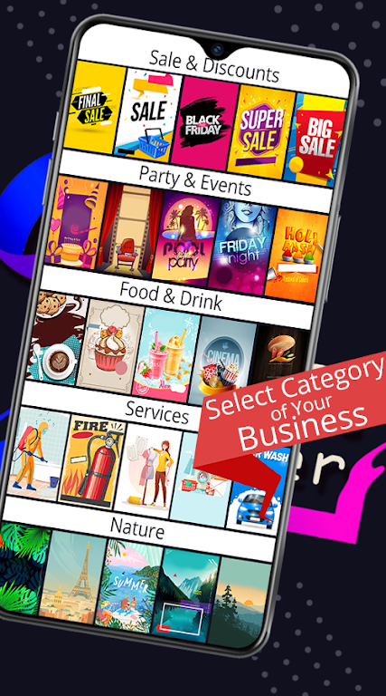 Poster maker - flyer design screenshot 1