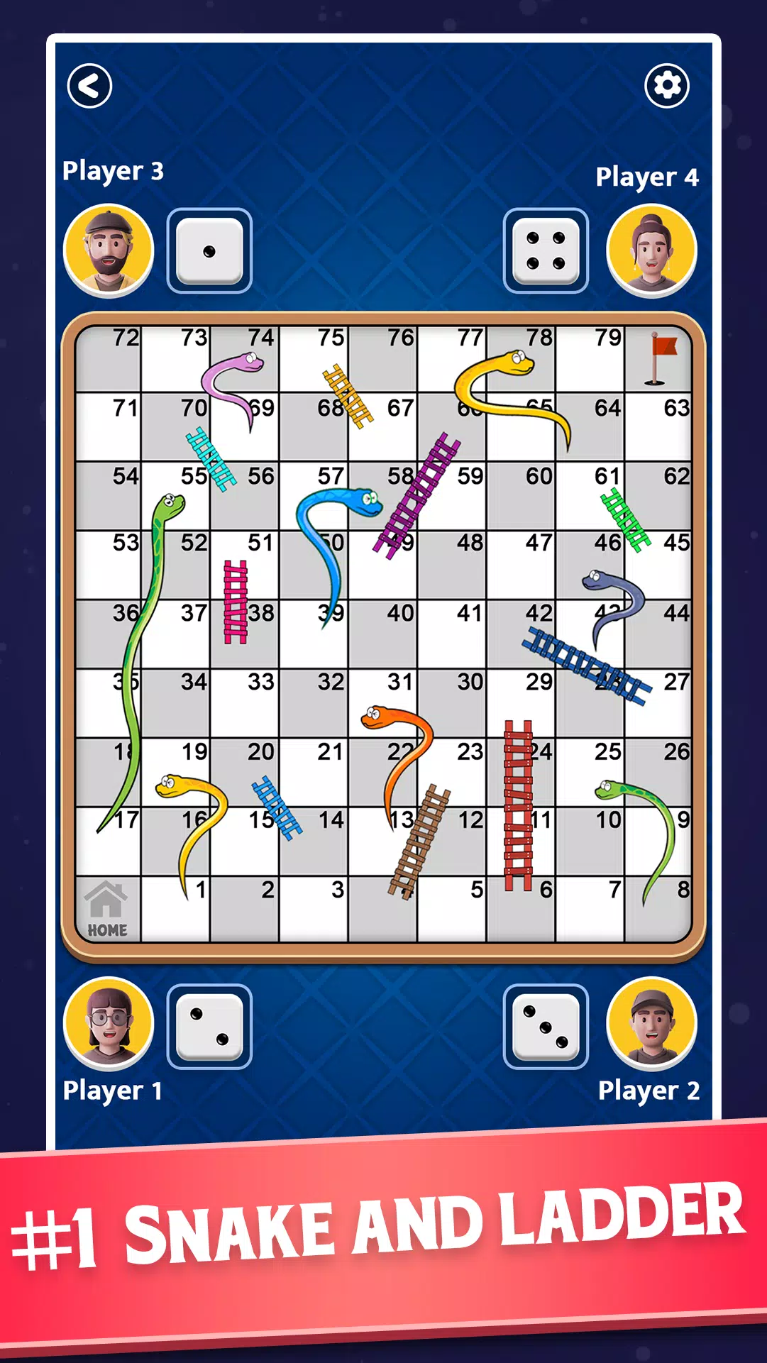 Snakes and Ladders - Ludo Game 스크린샷 1