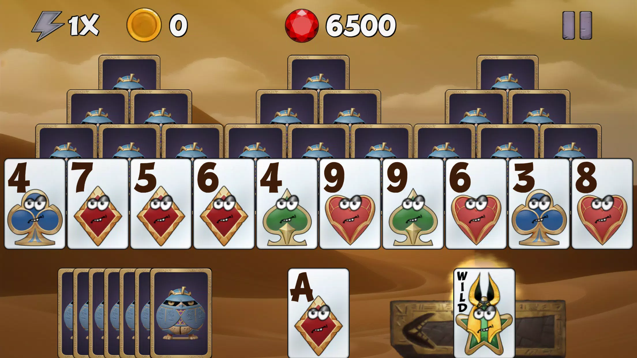 Tricky Tut Solitaire Скриншот 0