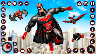 Bat Hero Dark Crime City Game Скриншот 1