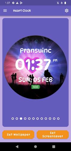 Heart Clock Live Wallpaper স্ক্রিনশট 1
