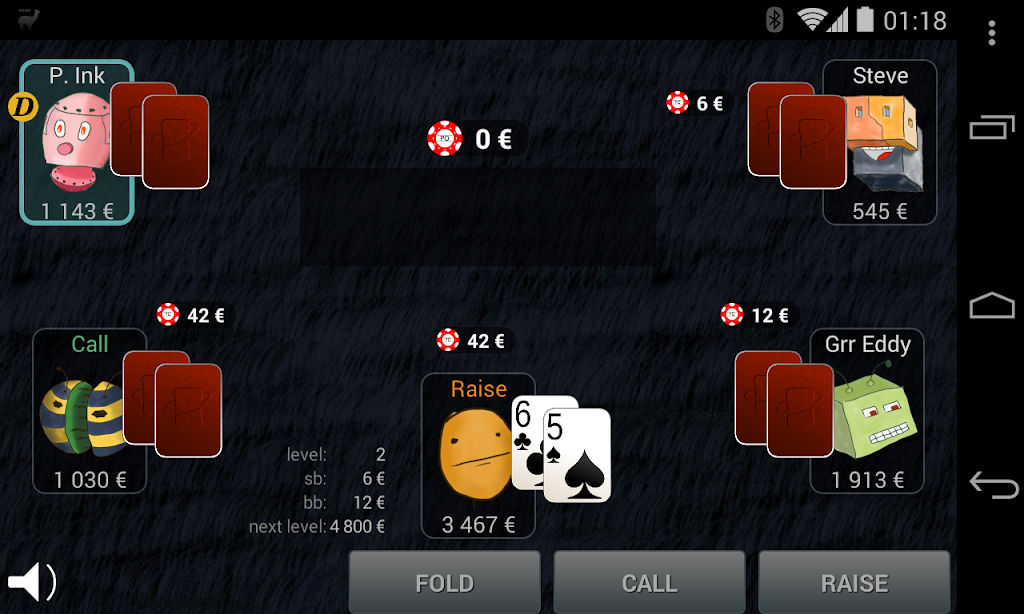 Bots Don’t Bluff Offline Poker 스크린샷 1