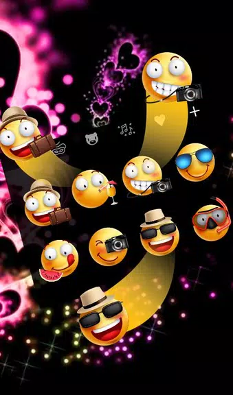 Sparkling Purple Heart Keyboard Theme screenshot 3