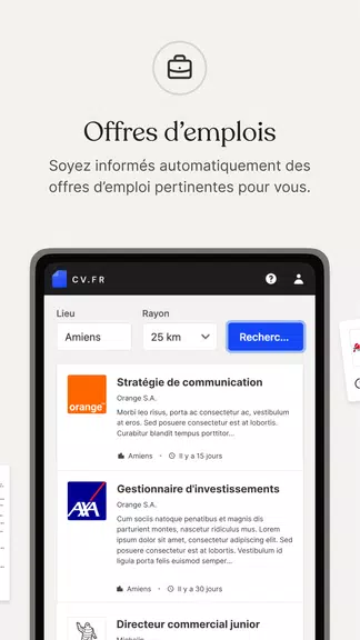 CV.fr : Créer un CV pro स्क्रीनशॉट 2