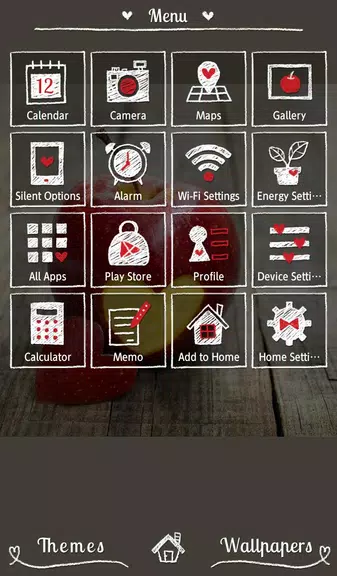 Heart Apple Theme +HOME ကိုဖန်သားပြင်0