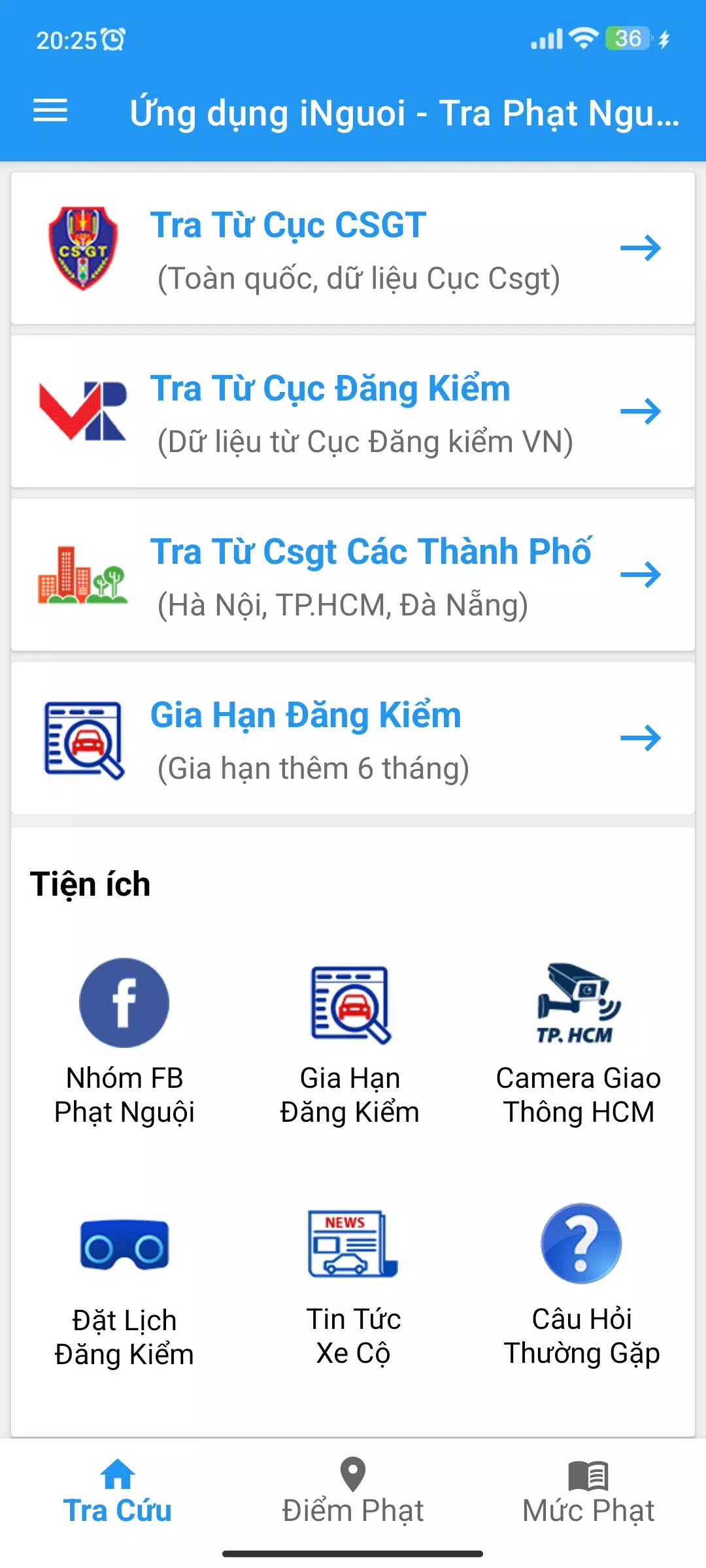 iNguoi - Tra Cứu Phạt Nguội capture d’écran 0