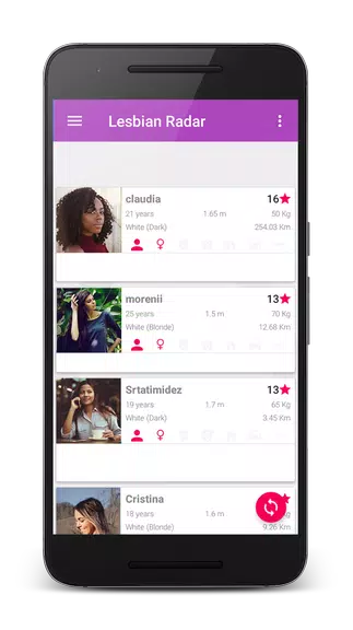 Lesbian Radar - Free dating for girls and women屏幕截圖1