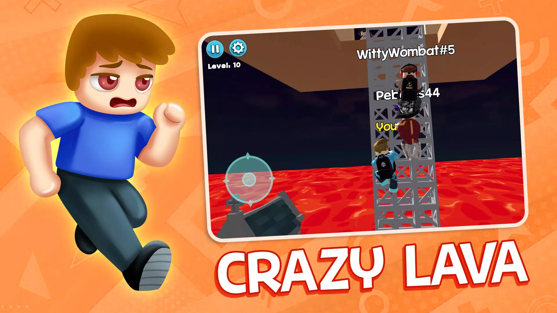 Obby Block World: Lava Fall Ảnh chụp màn hình 2