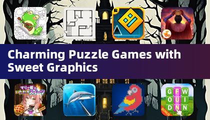Jeux de puzzles charmants avec des graphismes sucrés